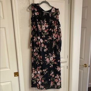 Floral Black Dress
